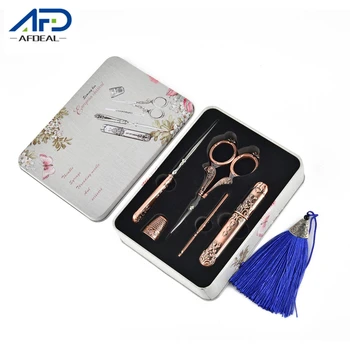 Exquisite Vintage Scissors Set Embroidery Sewing Scissors Needle Case Thimble Awl Needlework Tools Arts Crafts Sewing Tool
Exquisite Vintage Scissors Set Embroidery Sewing Scissors Needle Case Thimble Awl Needlework Tools Arts Crafts Sewing Tool