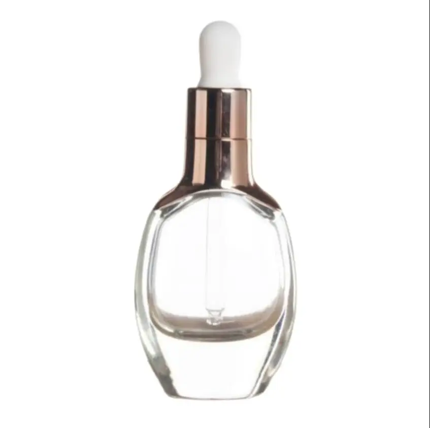 30ml new design transparent glass bottle with gold/silver dropper for essential oil/serum/whitening skin care cosmetic packing
30ml new design transparent glass bottle with gold/silver dropper for essential oil/serum/whitening skin care cosmetic packing