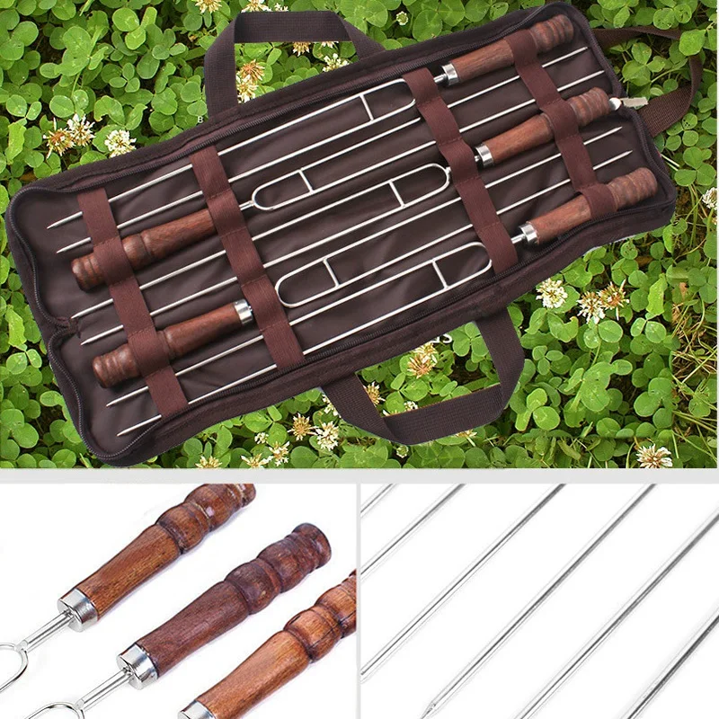 5 Pcs Stainless Steel Skewer Flat Meat Barbecue Skewer Camping Catering Barbecue Tool Set Outdoor Travel
5 Pcs Stainless Steel Skewer Flat Meat Barbecue Skewer Camping Catering Barbecue Tool Set Outdoor Travel