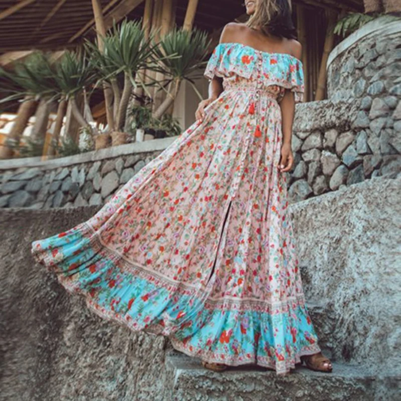 Womens Dress Ladies Holiday Plus size Fashion Loose Maxi Tassel Strapless Printed Sundress
Womens Dress Ladies Holiday Plus size Fashion Loose Maxi Tassel Strapless Printed Sundress