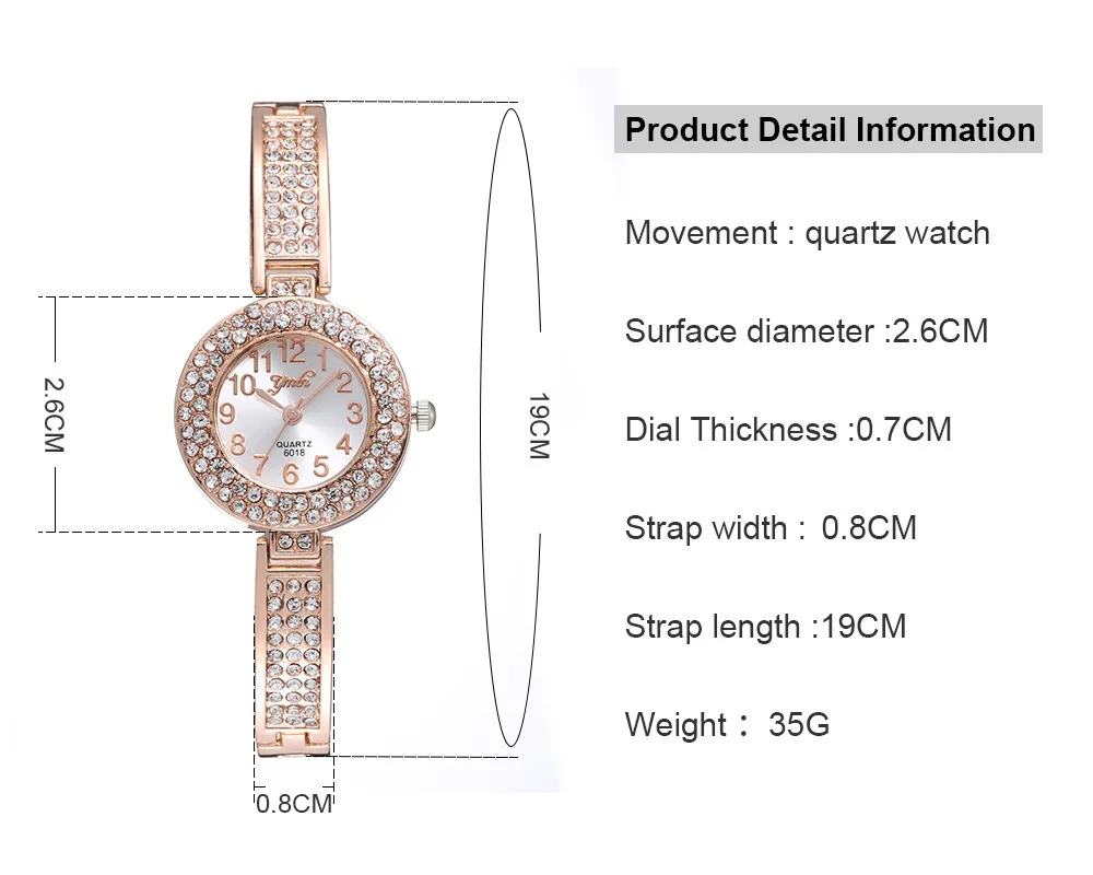Luxury Bracelet Rose Gold Women's Watch Luxury Bracelet Rose Gold Women's Watch