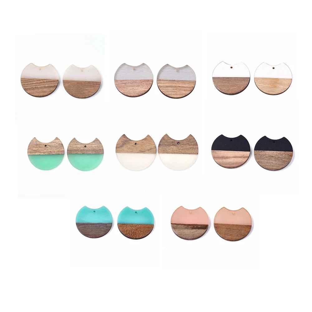 5Pcs Flat Round Resin Wood Charms Earrings Pendant Charm For Jewelry Making Crafting Supplies Findings 33x37x3mm, Hole: 1.8mm
5Pcs Flat Round Resin Wood Charms Earrings Pendant Charm For Jewelry Making Crafting Supplies Findings 33x37x3mm, Hole: 1.8mm
