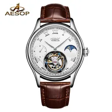 AESOP Brand Luxury Original Tourbillon Watch For Men Fashion Waterproof Mechanical Wristwatch Moon Phase Clock Relogio Masculino
AESOP Brand Luxury Original Tourbillon Watch For Men Fashion Waterproof Mechanical Wristwatch Moon Phase Clock Relogio Masculino