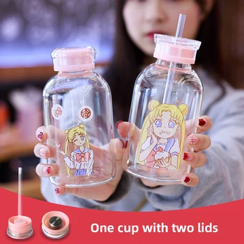 Sailor Moon Cute Water Bottle Silicone Glass Bottle with Straw for Girls Eco Friendly a Cup with a Straw My Bottle Kawaii cup
Sailor Moon Cute Water Bottle Silicone Glass Bottle with Straw for Girls Eco Friendly a Cup with a Straw My Bottle Kawaii cup