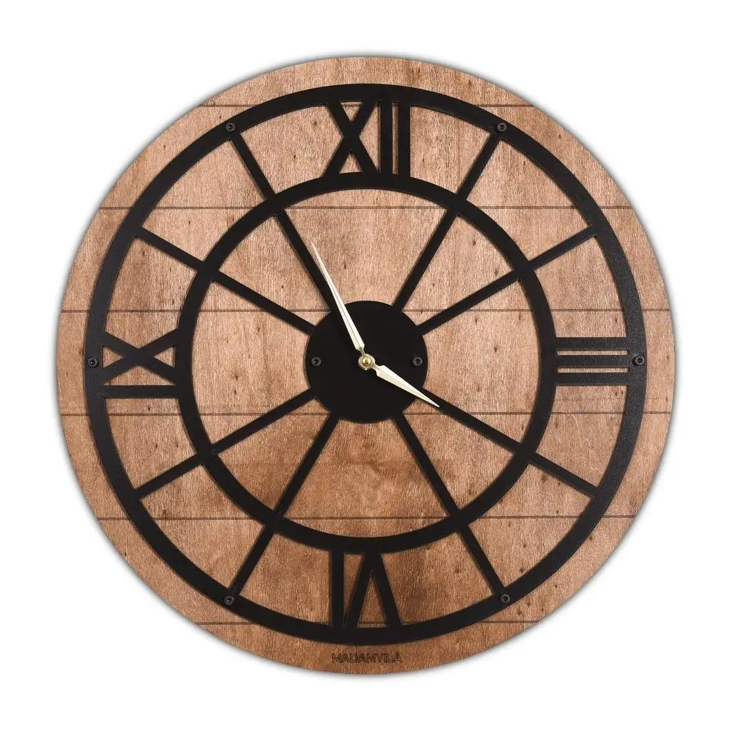 Harmony Modern Decorative Wooden Wall Clock-45 5 cm x 45.5 | Дом и сад