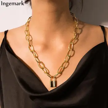 Gothic Punk Lock Choker Necklace Collares Statement Boho Link Chunky Chain Padlock Pendant Necklace Women/Men Jewelry Steampunk
Gothic Punk Lock Choker Necklace Collares Statement Boho Link Chunky Chain Padlock Pendant Necklace Women/Men Jewelry Steampunk