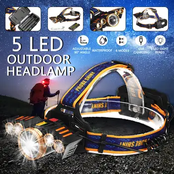 5 LEDs Powerful Induction Headlight Rotating Zoom Head Torch Waterproof Headlamp Cycling Fishing Camping Lamp
5 LEDs Powerful Induction Headlight Rotating Zoom Head Torch Waterproof Headlamp Cycling Fishing Camping Lamp
