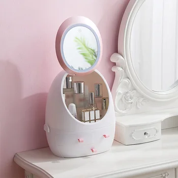 Led Makeup Mirror Organizer Cosmetic Storage Box M148 Makeup Vanity Mirror with Light Desktop Cosmetics Organizer Container
Led Makeup Mirror Organizer Cosmetic Storage Box M148 Makeup Vanity Mirror with Light Desktop Cosmetics Organizer Container