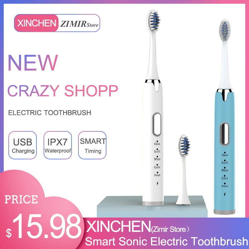 Smart Timing USB Recharge Electric Toothbrush Sonic Automatic High Frequency Vibration Clean IPX7 Waterproof Electric Toothbrush
Smart Timing USB Recharge Electric Toothbrush Sonic Automatic High Frequency Vibration Clean IPX7 Waterproof Electric Toothbrush