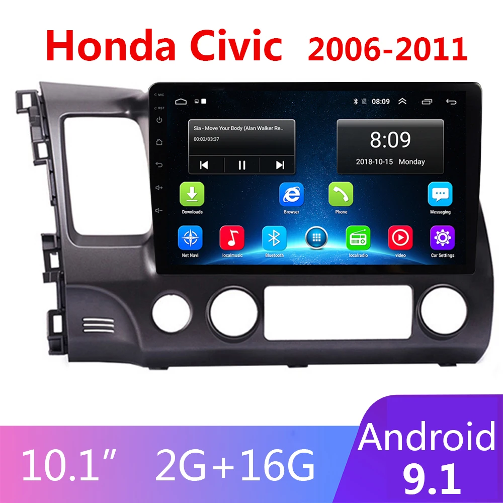 10.1 inch 2 Din Android 9.1 Car Radio Multimedia Video Player 2DIN Navigation GPS For Honda Civic 2006 2007 2008 2009 2010 2011
10.1 inch 2 Din Android 9.1 Car Radio Multimedia Video Player 2DIN Navigation GPS For Honda Civic 2006 2007 2008 2009 2010 2011