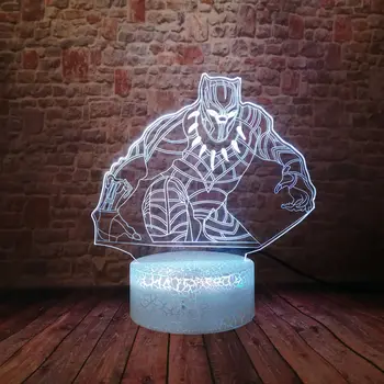 Flash Marvel Superhero Figuras Model 3D Illusion LED Desk Nightlight Colorful Changing Light Avengers Black Panther Figure Toys
Flash Marvel Superhero Figuras Model 3D Illusion LED Desk Nightlight Colorful Changing Light Avengers Black Panther Figure Toys