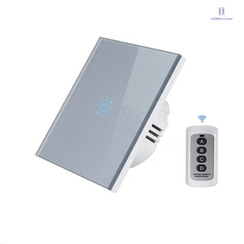 wall light switch 433MHz 1gang 2gang 3gang with tempered glass panel EU type wireless remote control RF433 110-240V AC
wall light switch 433MHz 1gang 2gang 3gang with tempered glass panel EU type wireless remote control RF433 110-240V AC