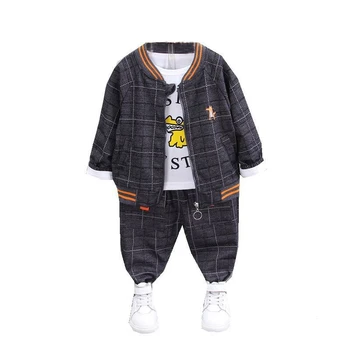 New Spring Autumn Children Clothes Baby Boys Girls Plaid Jacket T Shirt Pants 3Pcs/sets Kids Infant Clothing Toddler Sportswear
New Spring Autumn Children Clothes Baby Boys Girls Plaid Jacket T Shirt Pants 3Pcs/sets Kids Infant Clothing Toddler Sportswear