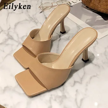Eilyken Women's Slippers Elegant Square Toe High Heels 2020 New Summer Mules Slippers Ladies Slides Shoes Femme Dress Sandals
Eilyken Women's Slippers Elegant Square Toe High Heels 2020 New Summer Mules Slippers Ladies Slides Shoes Femme Dress Sandals