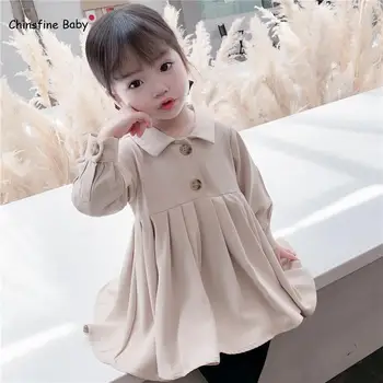 Girls Two Button Solid Dress Autumn 2020 New Style Children's Foreign Style Skirt Children's Wear
Girls Two Button Solid Dress Autumn 2020 New Style Children's Foreign Style Skirt Children's Wear