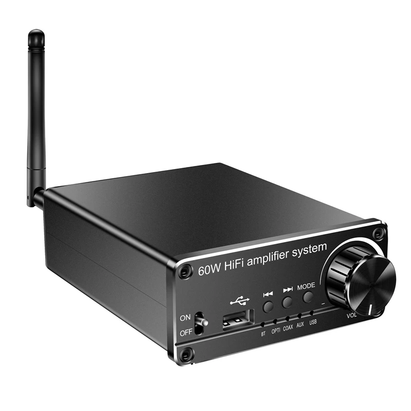 Mini Bluetooth 5.0 Power Amplifiers HiFi Stereo Home o Digital Sound Amplifier Support DAC(EU Plug)
Mini Bluetooth 5.0 Power Amplifiers HiFi Stereo Home o Digital Sound Amplifier Support DAC(EU Plug)