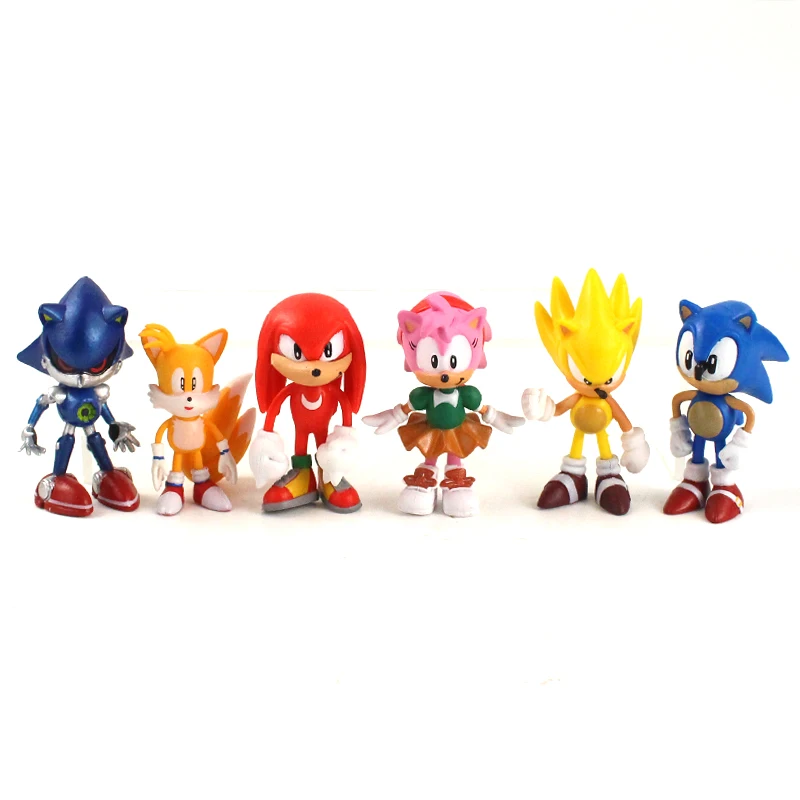 5-7cm 6pcs/set Sonic Boom Rare Dr Eggman Shadow Tails Characters PVC Sonic Action Figures Model Toy gifts for children