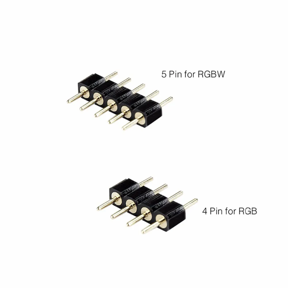 4pin RGB светодиодный разъем 4Pin 5Pin иглы мужской Тип двойной цвет в ассортименте 4 Pin