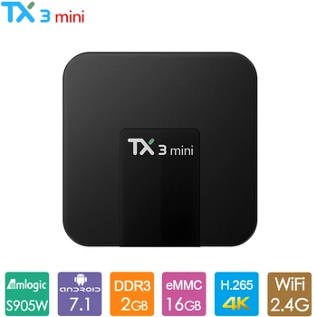 Original TX3mini Android 7.1 TV Box Amlogic S905W Quad Core 2GB 16GB H.265 4K WiFi Media Player TX3 mini 1GB 8GB Set Top Box 
Original TX3mini Android 7.1 TV Box Amlogic S905W Quad Core 2GB 16GB H.265 4K WiFi Media Player TX3 mini 1GB 8GB Set Top Box