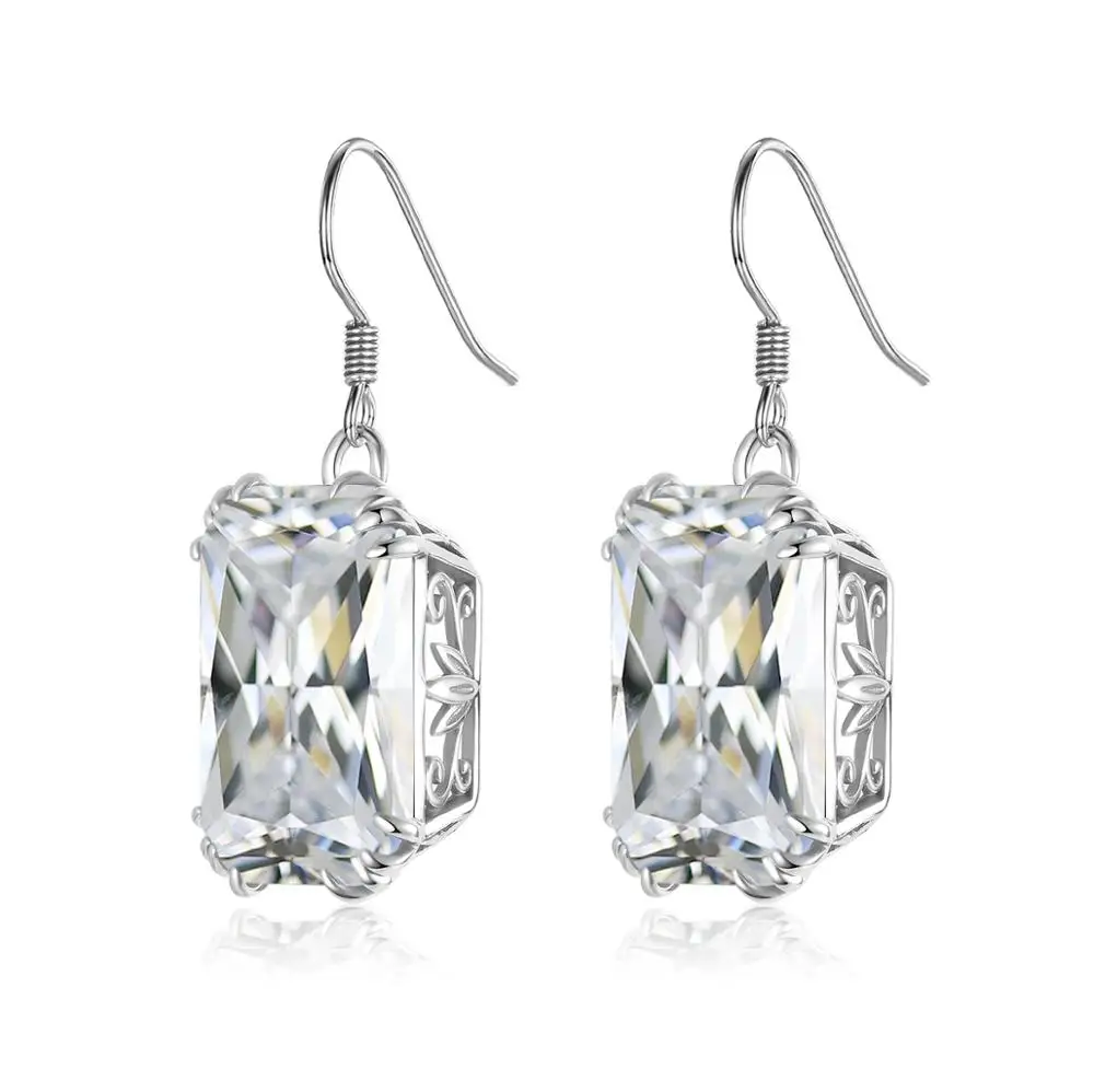 Szjinao Real 925 Sterling Silver Earrings For Women Wedding Diamond Dangle Earrings Vintage Rectangle Gemstone Fine Jewelry New
Szjinao Real 925 Sterling Silver Earrings For Women Wedding Diamond Dangle Earrings Vintage Rectangle Gemstone Fine Jewelry New