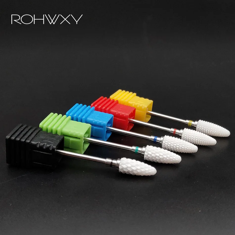Фрезы ROHWXY для маникюра электрические насадки удаления гель лака инструменты