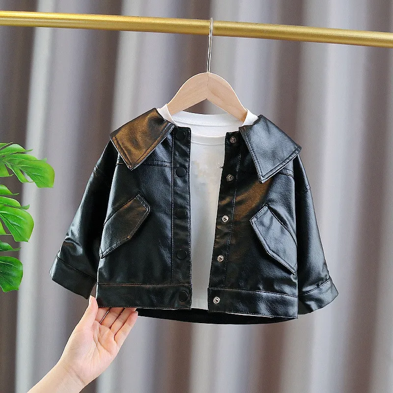 2021 Autumn Baby Girls Leather Jackets PU Coats for Kids Fashion Outerwear Toddler Baby Girl Clothes Infant Clothing
2021 Autumn Baby Girls Leather Jackets PU Coats for Kids Fashion Outerwear Toddler Baby Girl Clothes Infant Clothing