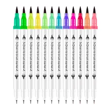 Peinture lettrage calligraphie marqueurs stylos ensemble enfants coloriage étudiant fournitures professionnel double pointe tête Art pinceau stylo(China)