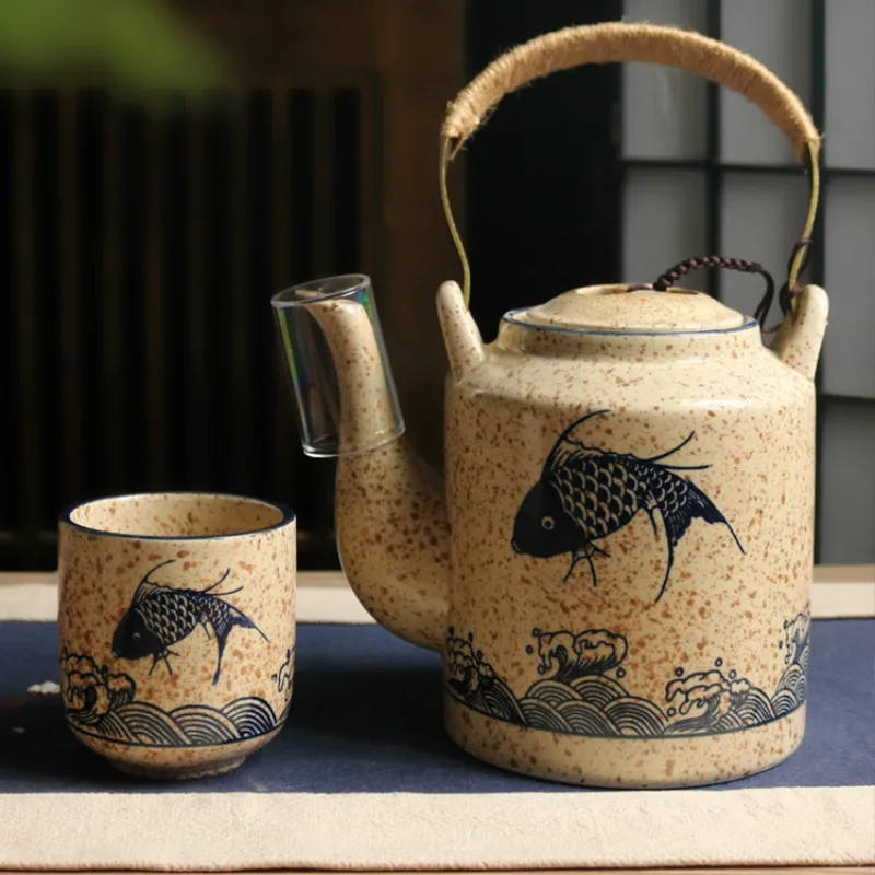 Japanese Style Retro Cold Water Bottle Cold Water Bottle Ceramic Water Bottle Set Household Large Capacity Beam Pot Teapot Set
Japanese Style Retro Cold Water Bottle Cold Water Bottle Ceramic Water Bottle Set Household Large Capacity Beam Pot Teapot Set