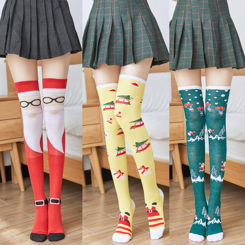 Woman Christmas over the knee socks cartoon Santa Claus snowman elk Christmas stockings cute girls party holiday socks
Woman Christmas over the knee socks cartoon Santa Claus snowman elk Christmas stockings cute girls party holiday socks