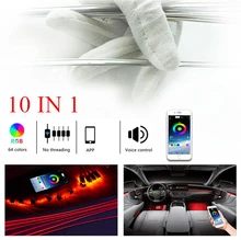 APP Bluetooth ControlRGB Car Interior Optical Acrylic Strip Ambient Light Atmosphere Lamp Wireless Standalone Connection Unit
APP Bluetooth ControlRGB Car Interior Optical Acrylic Strip Ambient Light Atmosphere Lamp Wireless Standalone Connection Unit