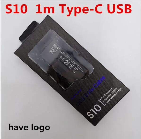DHL 100pcs/lot S10 cable 1m Type-C USB Data Sync Cable Charging Cord For Samsung S8 S9 S10 Note 8 9 with Retail Have Logo
DHL 100pcs/lot S10 cable 1m Type-C USB Data Sync Cable Charging Cord For Samsung S8 S9 S10 Note 8 9 with Retail Have Logo
