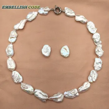 NEW baroque pearl choker statement necklace stud earring set good Lustrous white keshi Irregular square shape freshwater pearls
NEW baroque pearl choker statement necklace stud earring set good Lustrous white keshi Irregular square shape freshwater pearls