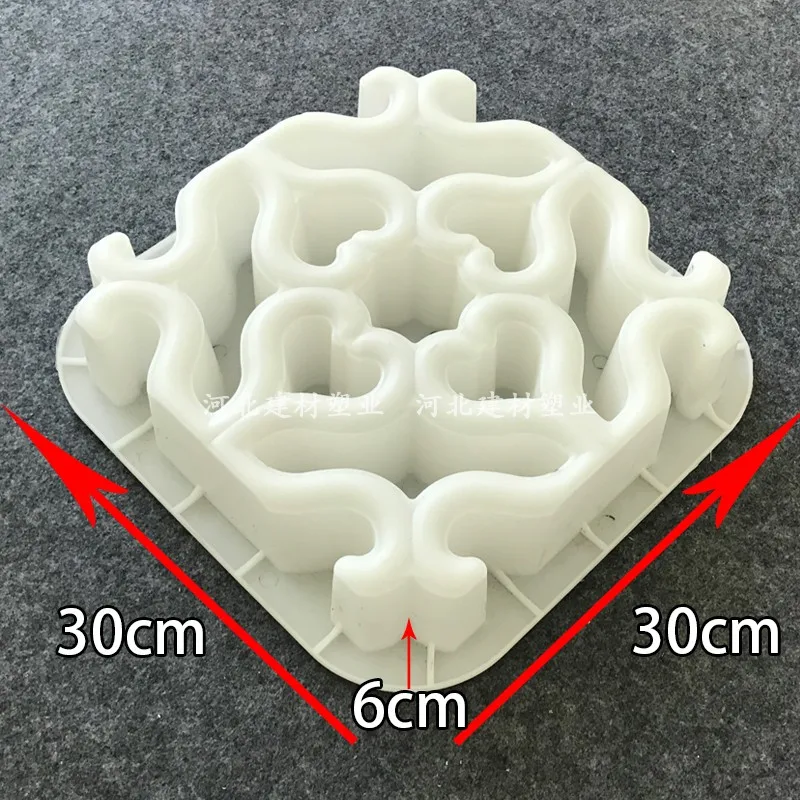 Description Picture 3 of itemCement Antique Brick Mold Square Garden wall Making Brick Mould 3D Carving Anti-Slip Concrete Plastic Paving Molds 30x30x6cm