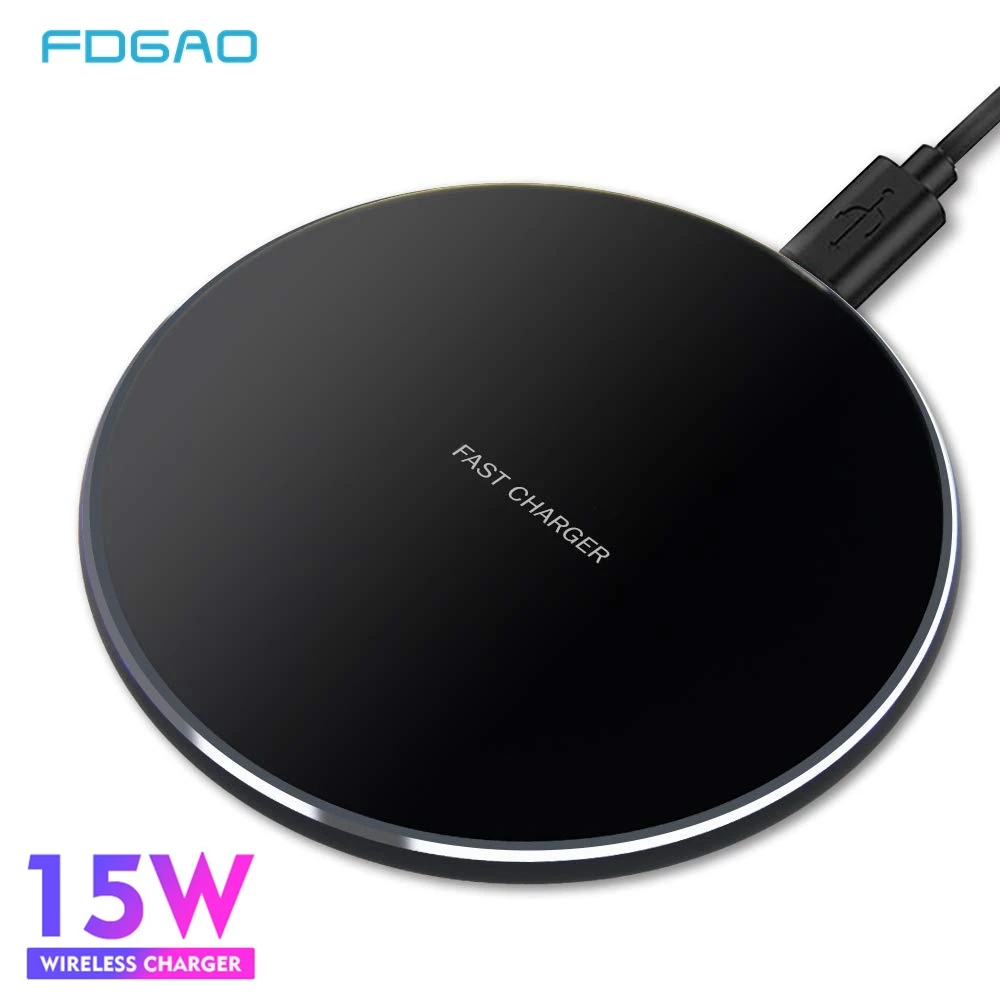 FDGAO 15W QI Quick Charging Wireless Fast Charger usb c QC 3.0 10W Mobile Phone Station For iPhone 11 XS XR X 8 Samsung S10 S9
FDGAO 15W QI Quick Charging Wireless Fast Charger usb c QC 3.0 10W Mobile Phone Station For iPhone 11 XS XR X 8 Samsung S10 S9