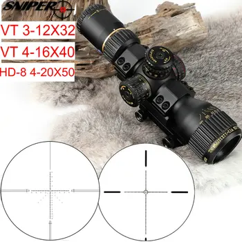 SNIPER VT 3-12X32 First Focal Plane HD-8 4-20X50 / VT 4-16X40 FFP Rifle Scope Reticle Tactical Optical Sight Riflescopes 
SNIPER VT 3-12X32 First Focal Plane HD-8 4-20X50 / VT 4-16X40 FFP Rifle Scope Reticle Tactical Optical Sight Riflescopes