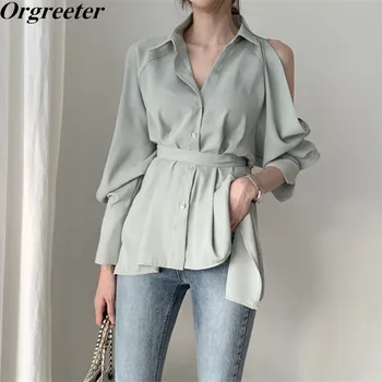 Korean Chic Wild Fashion Show off waist Solid color Long sleeve Shirt Sexy Hollow Sleeve Lace up Backless Casual Tops Blusas
Korean Chic Wild Fashion Show off waist Solid color Long sleeve Shirt Sexy Hollow Sleeve Lace up Backless Casual Tops Blusas