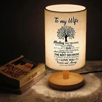 Husband To My Wife Bedside Lamp Night Light Warm White Bulb Gift Wood Table lamp
Husband To My Wife Bedside Lamp Night Light Warm White Bulb Gift Wood Table lamp