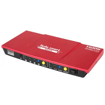 4K 4x1 HDMI Switch 4 Port HDMI Switch 4 In 1 Out with S/PDIF and L/R Audio Output Support HDTV 4K@60Hz 4:4:4 IR Remote Control
4K 4x1 HDMI Switch 4 Port HDMI Switch 4 In 1 Out with S/PDIF and L/R Audio Output Support HDTV 4K@60Hz 4:4:4 IR Remote Control
