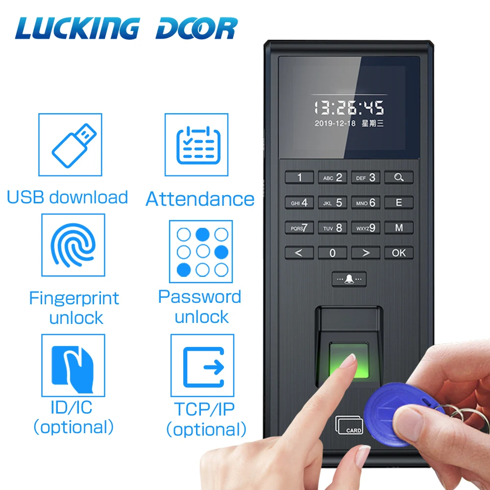1000 Users Access Control and Time Attendance TCP/IP Fingerprint Biometric Keypad Compatible for Indoor control system | Безопасность и