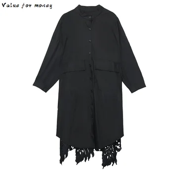 Elegant Crochet Lace Tops Women's Stiching Blouse Spring Asymmetrical Tunic Female Button Shirts Plus Size Solid Top
Elegant Crochet Lace Tops Women's Stiching Blouse Spring Asymmetrical Tunic Female Button Shirts Plus Size Solid Top
