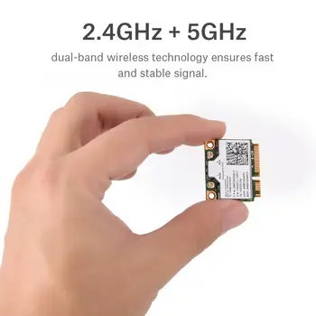 Mini PCI-E WIFI Network Card 2.4GHz + 5GHz Dual-band 300 Mbps transmission rate for desktop computers/ laptops
Mini PCI-E WIFI Network Card 2.4GHz + 5GHz Dual-band 300 Mbps transmission rate for desktop computers/ laptops
