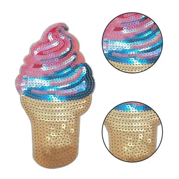 1Pcs Polyester Silk Sequins Patch T-shirt Sweater Decoration Embroidered Fabric Iron-On Ice Cream Garment Accessories Applique
1Pcs Polyester Silk Sequins Patch T-shirt Sweater Decoration Embroidered Fabric Iron-On Ice Cream Garment Accessories Applique