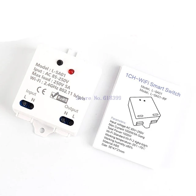 A7-- 2.4G IoT Wireless WIFI Intelligent Control Switch 5A Relay Module AC 85V-250V Mobile Phone Remote Switch Controller
A7-- 2.4G IoT Wireless WIFI Intelligent Control Switch 5A Relay Module AC 85V-250V Mobile Phone Remote Switch Controller