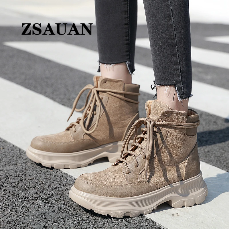 ZSAUAN High Top Casual Women Ankle Boots Fashion Lace-up Platform Comfortable Wedges Shoes Retro Motorcycle Female Shoes
ZSAUAN High Top Casual Women Ankle Boots Fashion Lace-up Platform Comfortable Wedges Shoes Retro Motorcycle Female Shoes