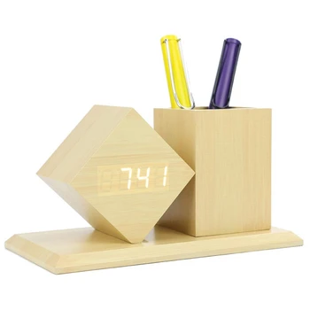 Wooden Digital Alarm Clock for Nightstand & Desktop Time Date Temperature Display 3 Alarm Set Triple-Cornered Diamond Color
Wooden Digital Alarm Clock for Nightstand & Desktop Time Date Temperature Display 3 Alarm Set Triple-Cornered Diamond Color