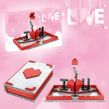 758Pcs DIY Moc Small Particles Love 520 The Romantic Story Book Building Blocks Creative Gift Toys For Valentine's Day
758Pcs DIY Moc Small Particles Love 520 The Romantic Story Book Building Blocks Creative Gift Toys For Valentine's Day