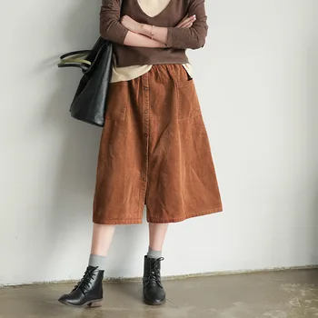 Corduroy button bust skirts women show thin female early autumn new literary restoring ancient ways a-line skirt girl
Corduroy button bust skirts women show thin female early autumn new literary restoring ancient ways a-line skirt girl