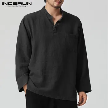 INCERUN Mens Shirt Loose Solid Color V Neck Casual Long Sleeve Spring Vintage Casual Shirts Men Retro Cotton 2020 Camisa L-5XL
INCERUN Mens Shirt Loose Solid Color V Neck Casual Long Sleeve Spring Vintage Casual Shirts Men Retro Cotton 2020 Camisa L-5XL
