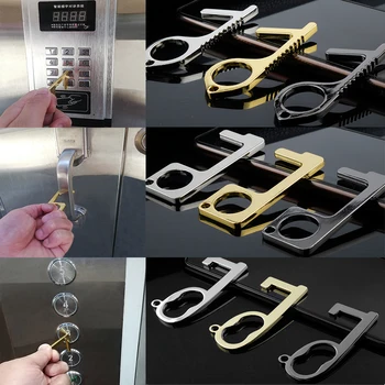 New EDC No Touch Non Contact Door Opener keychains Elevator Button Door Handle Anti-contact Keyrings Contact-free Tool
New EDC No Touch Non Contact Door Opener keychains Elevator Button Door Handle Anti-contact Keyrings Contact-free Tool