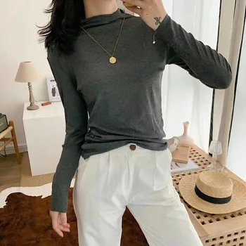 2019 Women's T-Shirt Solid Color Round Neck Long Sleeve Top Long Sleeve T-Shirt
2019 Women's T-Shirt Solid Color Round Neck Long Sleeve Top Long Sleeve T-Shirt